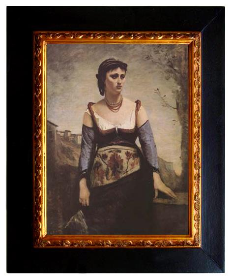 framed  Jean Baptiste Camille  Corot Agostina (mk09), Ta064